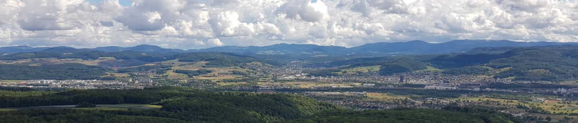 Blick Richtung Kaiseraugst, Liestal, Pratteln